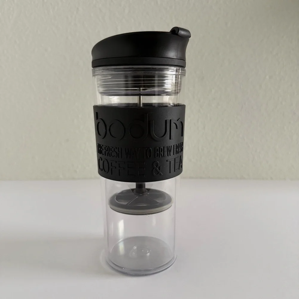 Bodum French Press Travel‎ Mug 15oz Double-Wall Barista Plastic Tumbler NWOT